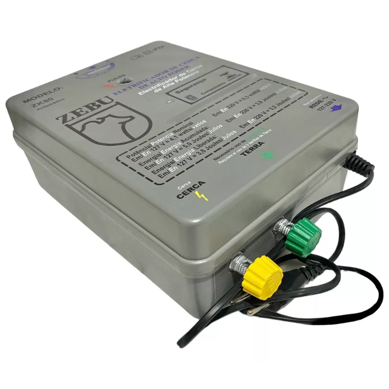 Eletrificador De Cerca Zk80 Zebu Bivolt (gado E Seca Capim)