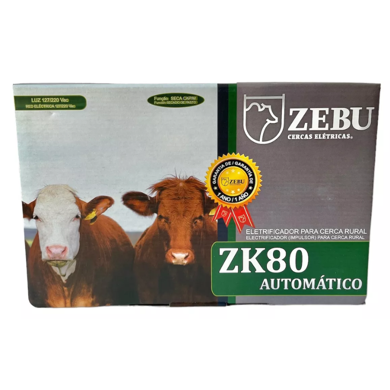 Eletrificador De Cerca Zk80 Zebu Bivolt (gado E Seca Capim)
