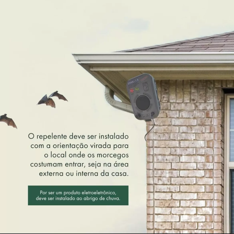 Aparelho Sonoro Ermu Contra Morcegos/ratos Turbo Zebu Bivolt
