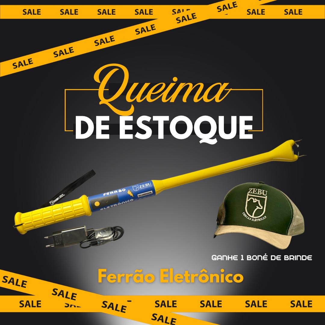 Ferrão Eletrônico (Zebu 65CM 3,5 joules) + Boné Exclusivo Zebu de BRINDE