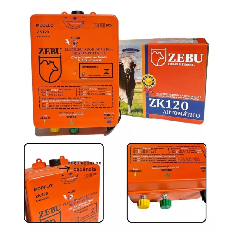 Aparelho De Cerca Eletrica Zebu Zk 120km