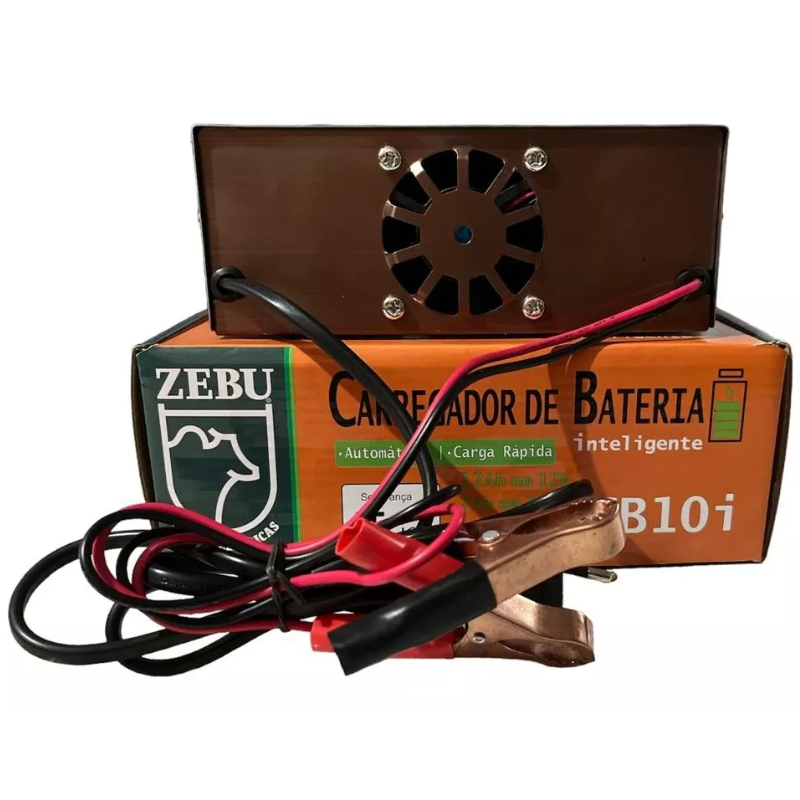 Carregador De Bateria 10ah Inteligente Automotivo 12v E 24v