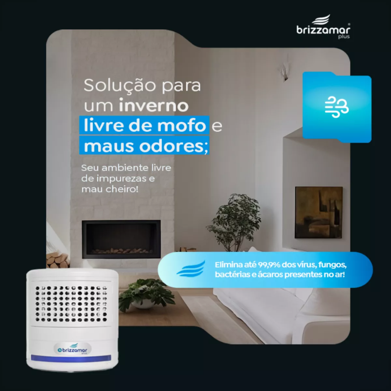 Purificador De Ar Lonizador E Ozonizador Brizzamar Plus