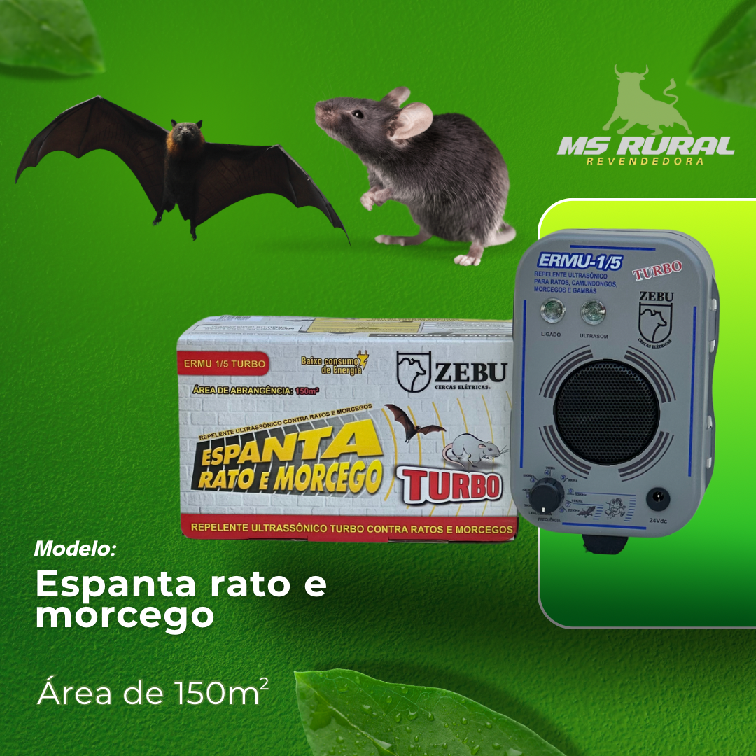 Aparelho Sonoro Ermu Contra Morcegos/ratos Turbo Zebu Bivolt