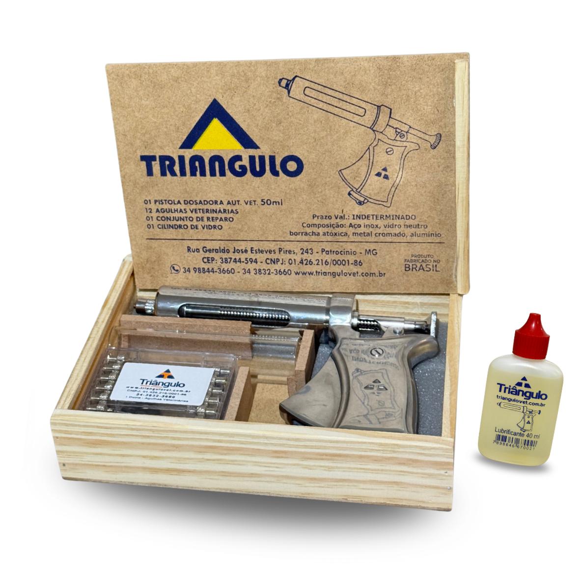 Seringa Veterinária 50ml Triângulo Kit Completo Com Brinde