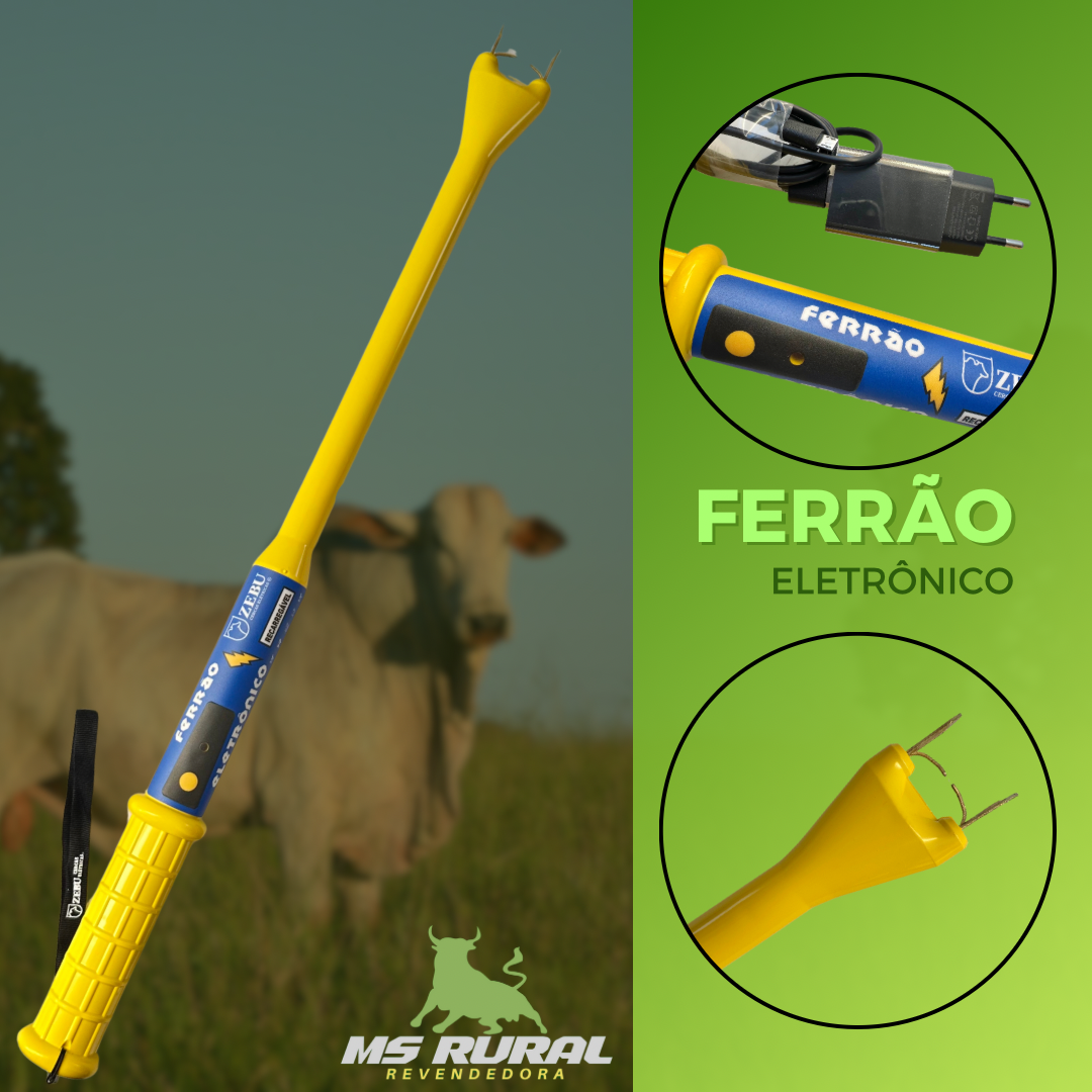 Ferrão Eletrônico (Zebu 65CM 3,5 joules) + Boné Exclusivo Zebu de BRINDE