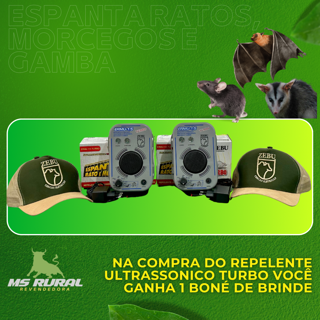 Aparelho Sonoro Ermu Contra Morcegos/ratos Turbo Zebu Bivolt