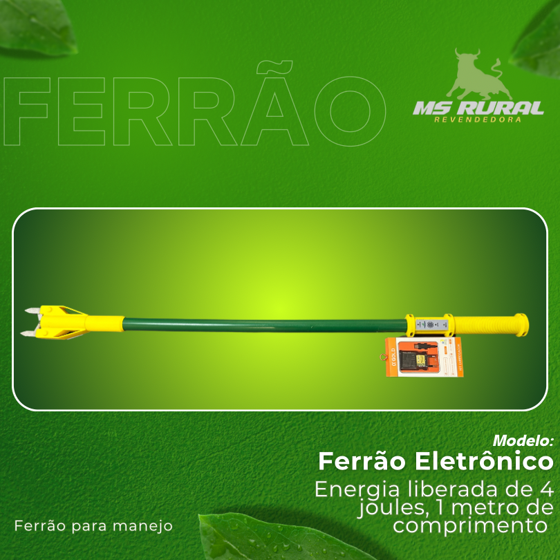 Ferrão Eletrônico Pampeano 4 Joules Liberado 1 Metro Comprimento