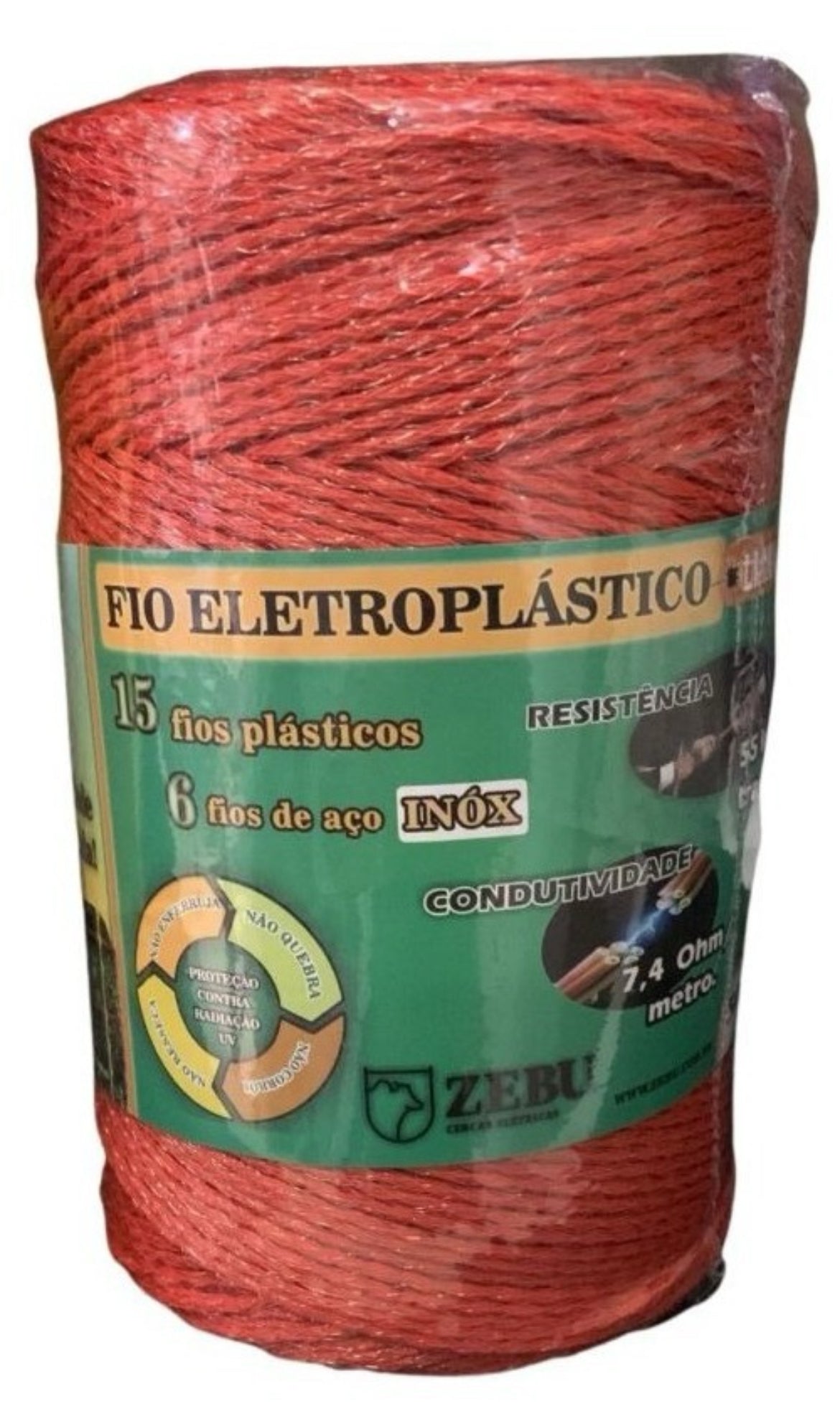 Fio Eletroplástico Zebu 500 Mt Para Cerca Eletrica