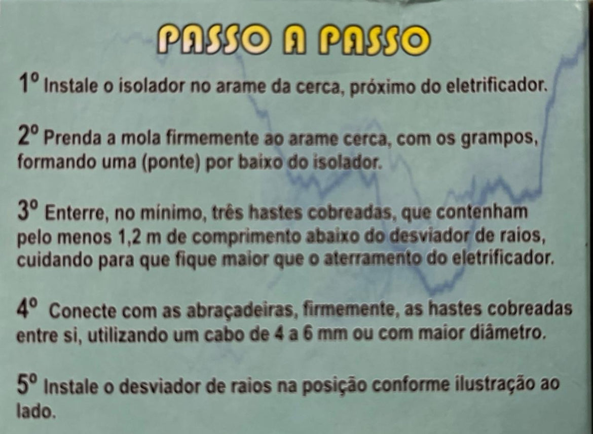 Kit Para Raios Cerca Elétrica Rural Zebu Completo C/uv Nf